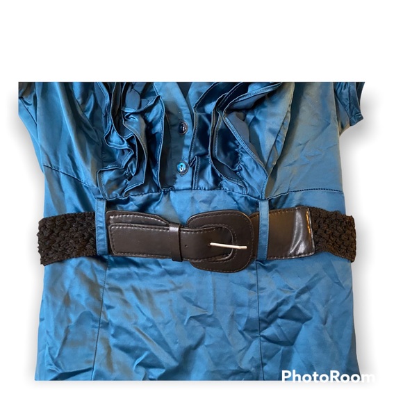 β¨ Heart Soul Teal Blue Ruffle Blouse - Size S β¨ - Picture 4 of 8